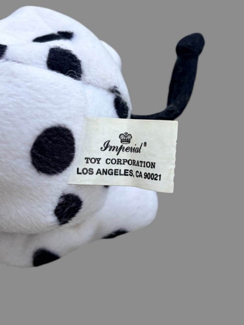 Vintage Imperial Toy Plush Dalmatian Puppy Dog PVC Pellets Stuffed Animal Black - Picture 6 of 8